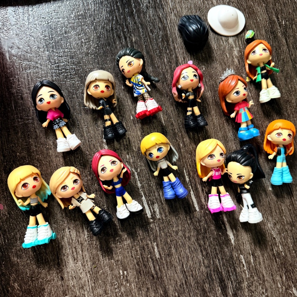 Blackpink Broken Heart Superstars Figures Set Pink Storage Case 12pc K-Pop Merch